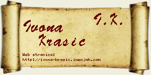 Ivona Krasić vizit kartica